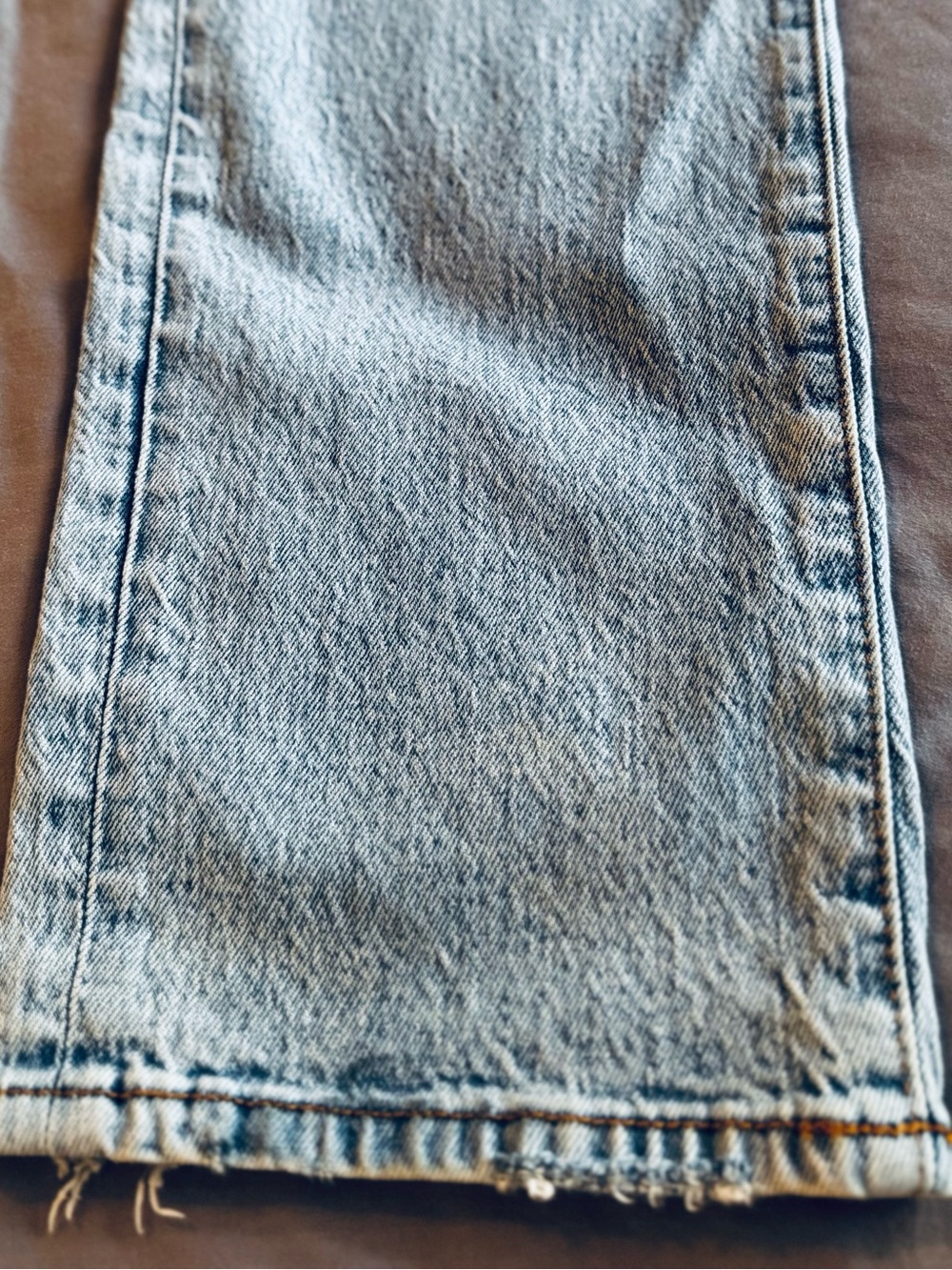 ABERCROMBIE & FITCH Light Blue Straight Leg Jeans - Picture 7 of 9